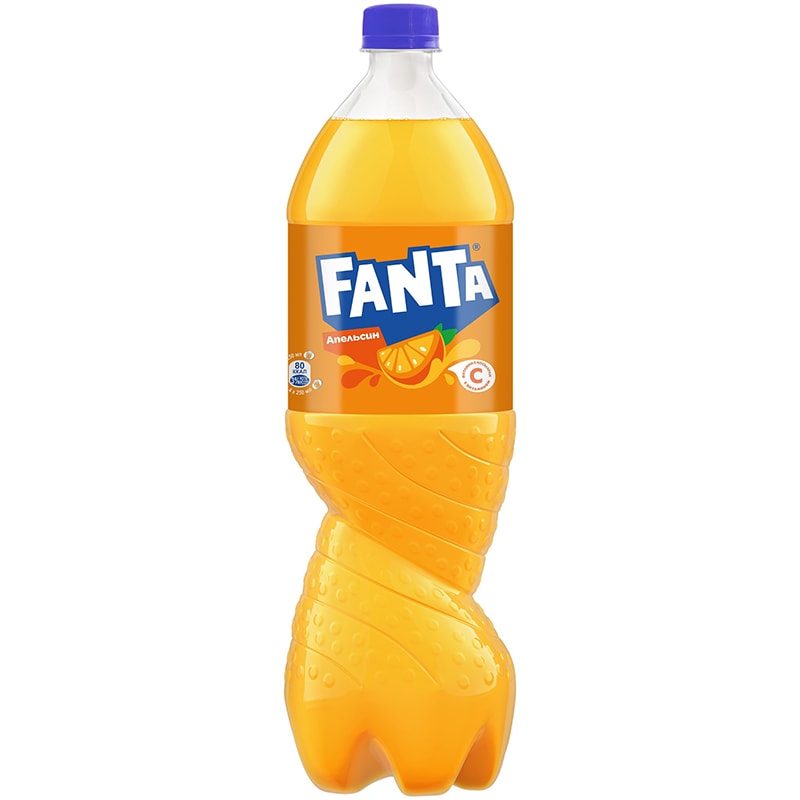 Fanta газированный напиток апельсин 2 л.