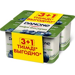 Йогурт Danone Черника 2.5% 4 шт. по 120 г.